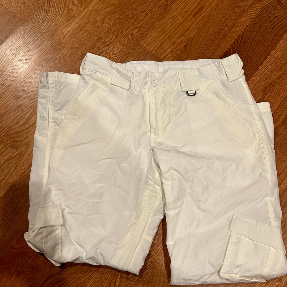 Women’s Slalom Sz M white ski/snowboard pants